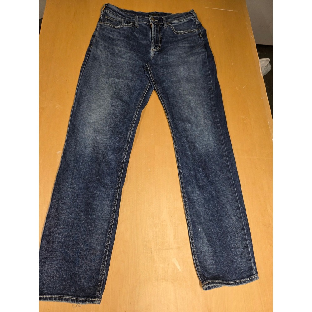 Silver Jeans Co Eddie Relaxed Straight Leg Jeans Mens W31 L32 Medium Wash Blue
